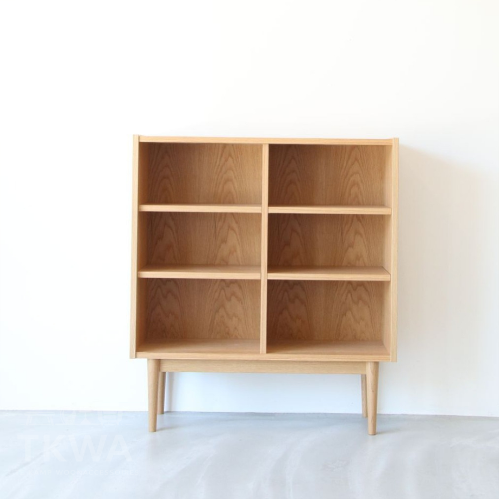 Boekenkast natuurlijk eiken 100x90x30cm