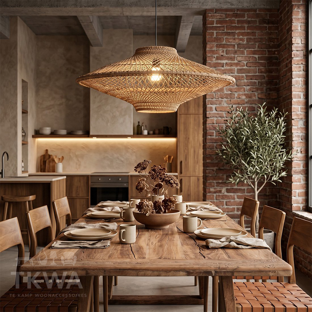 Hanglamp naturel Corda 80x37cm