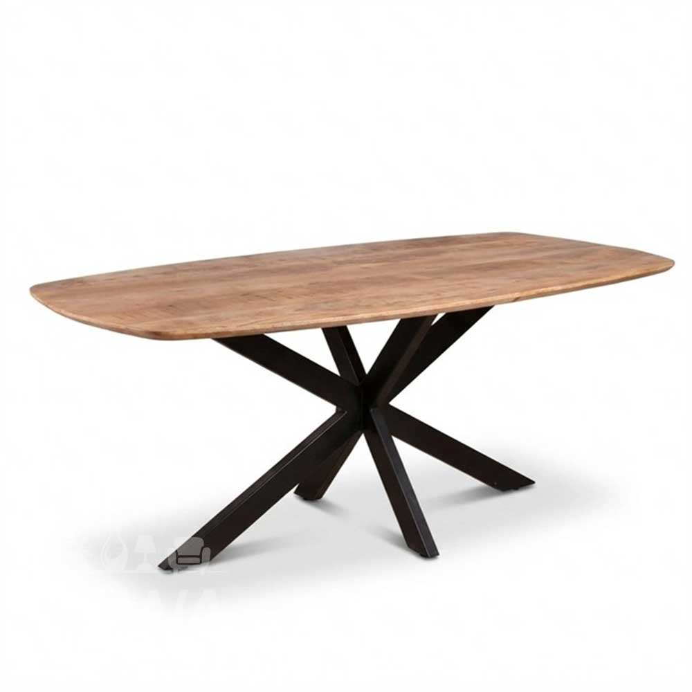 Mangohouten eettafel Deens ovaal. Meerdere maten!