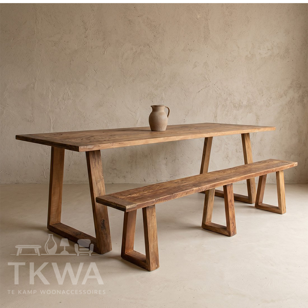 Farmwood eetkamerbank FSC gerecycled hout