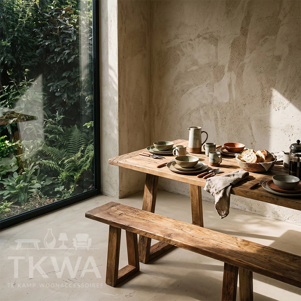 Farmwood eettafel - FSC gerecycled hout