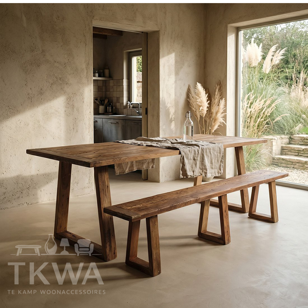 Farmwood eetkamerbank FSC gerecycled hout
