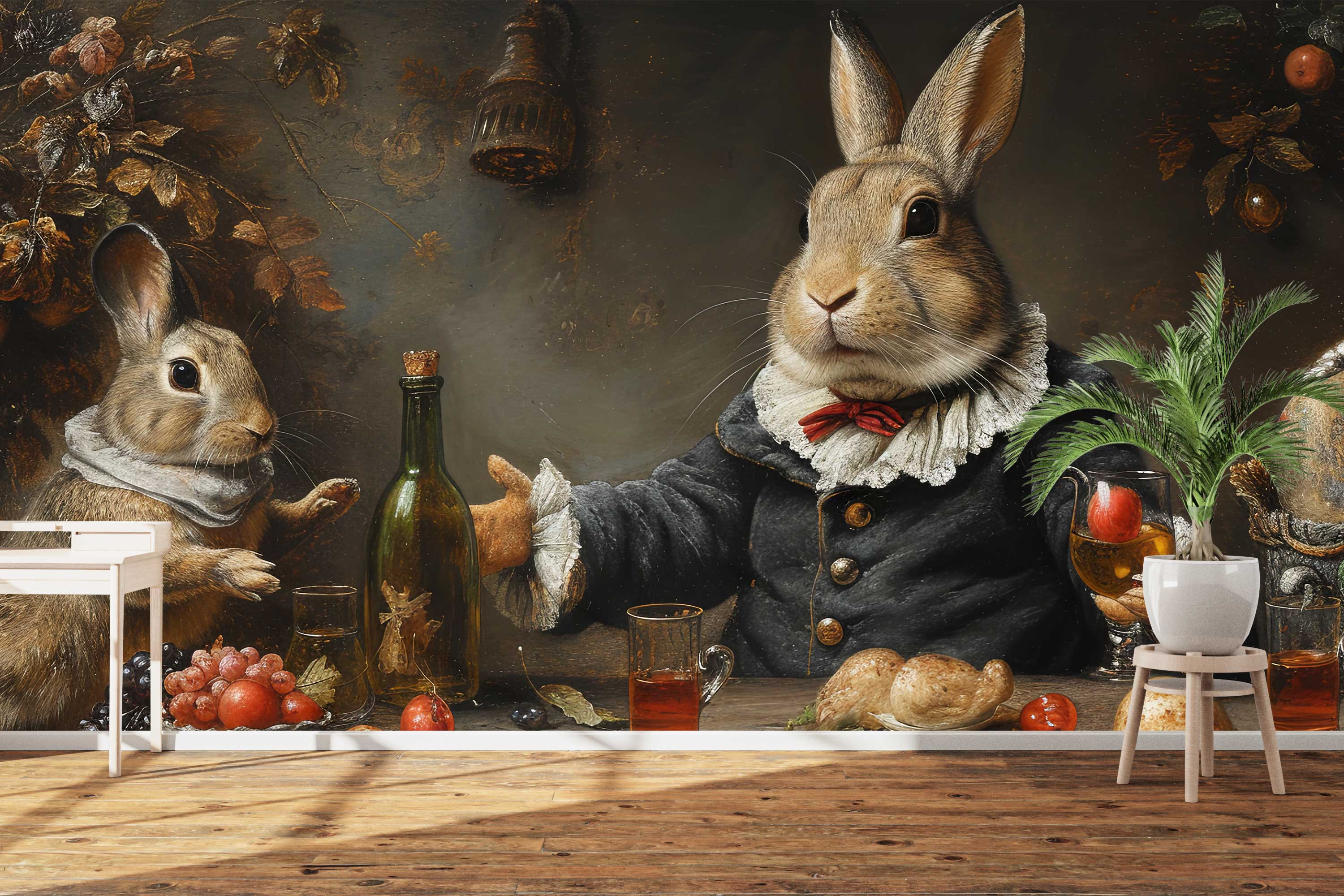 Naadloos fotobehang Hazen en fruit