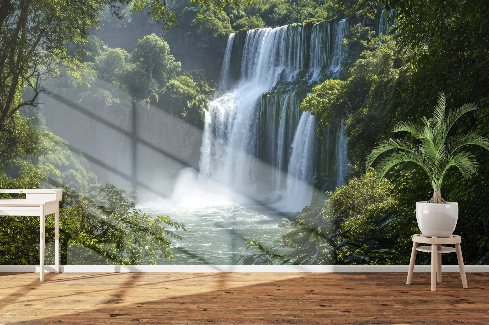 Iguazu watervallen naadloos behang