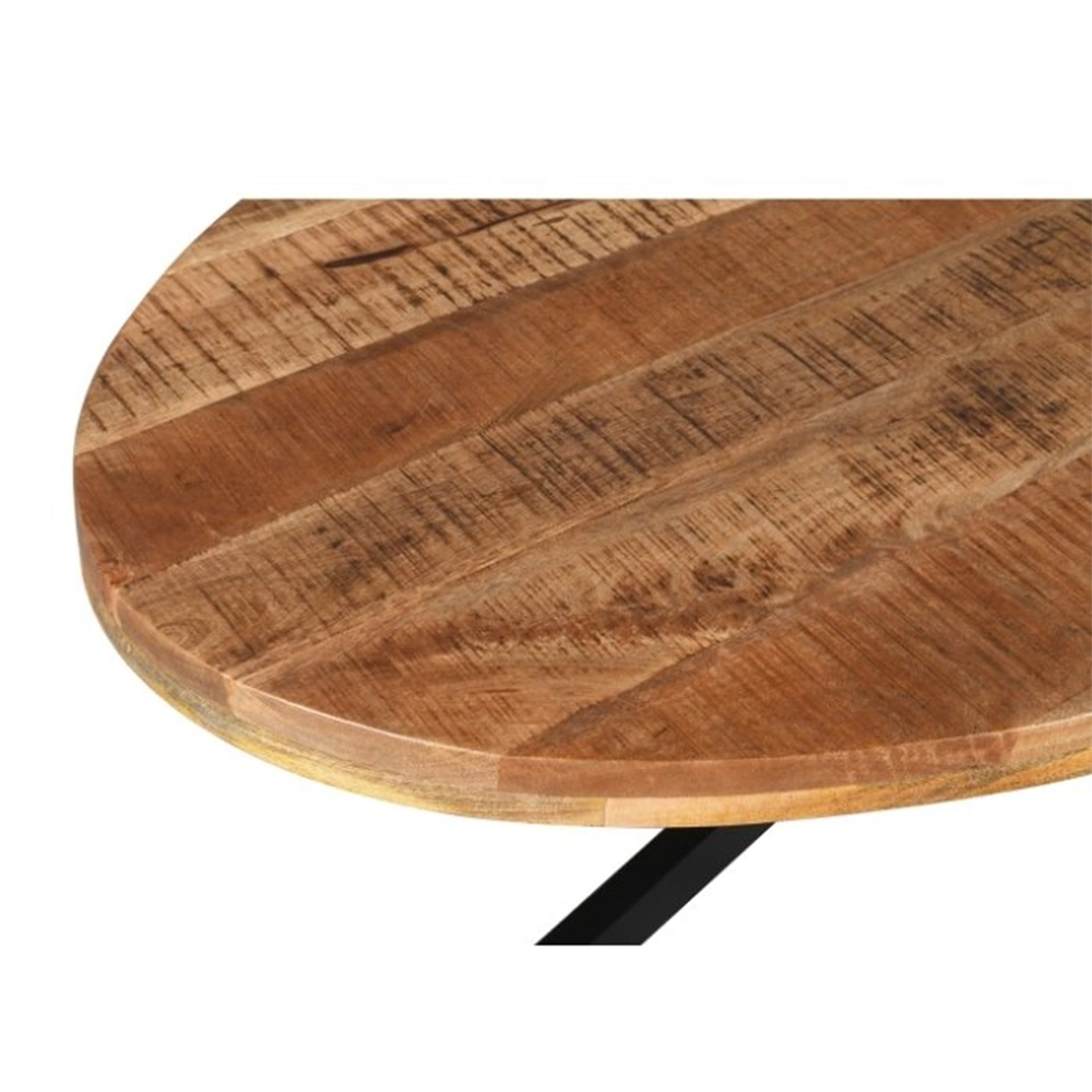 Mangohouten eettafel ovaal 2 kleuren