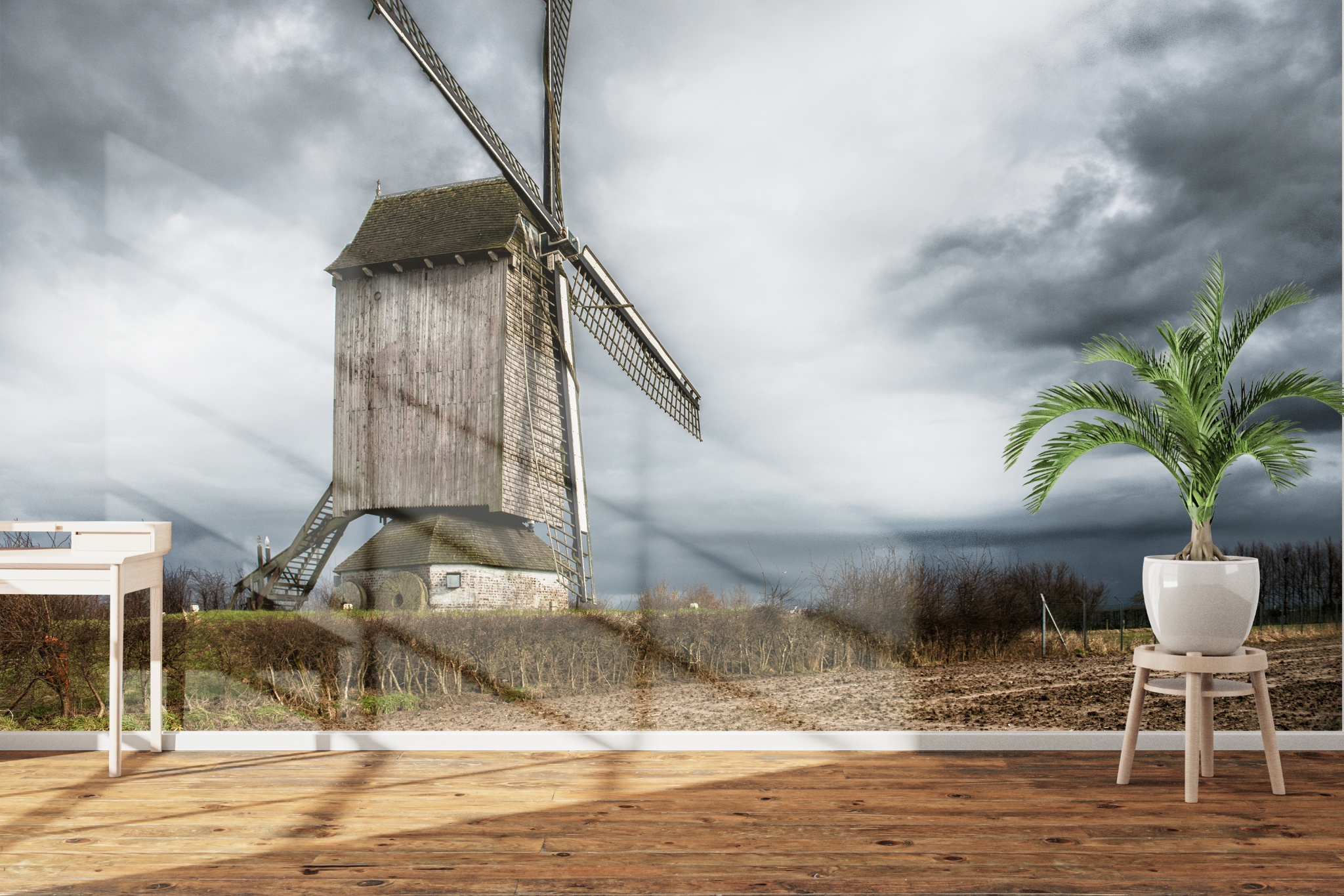 Naadloos fotobehang Molen