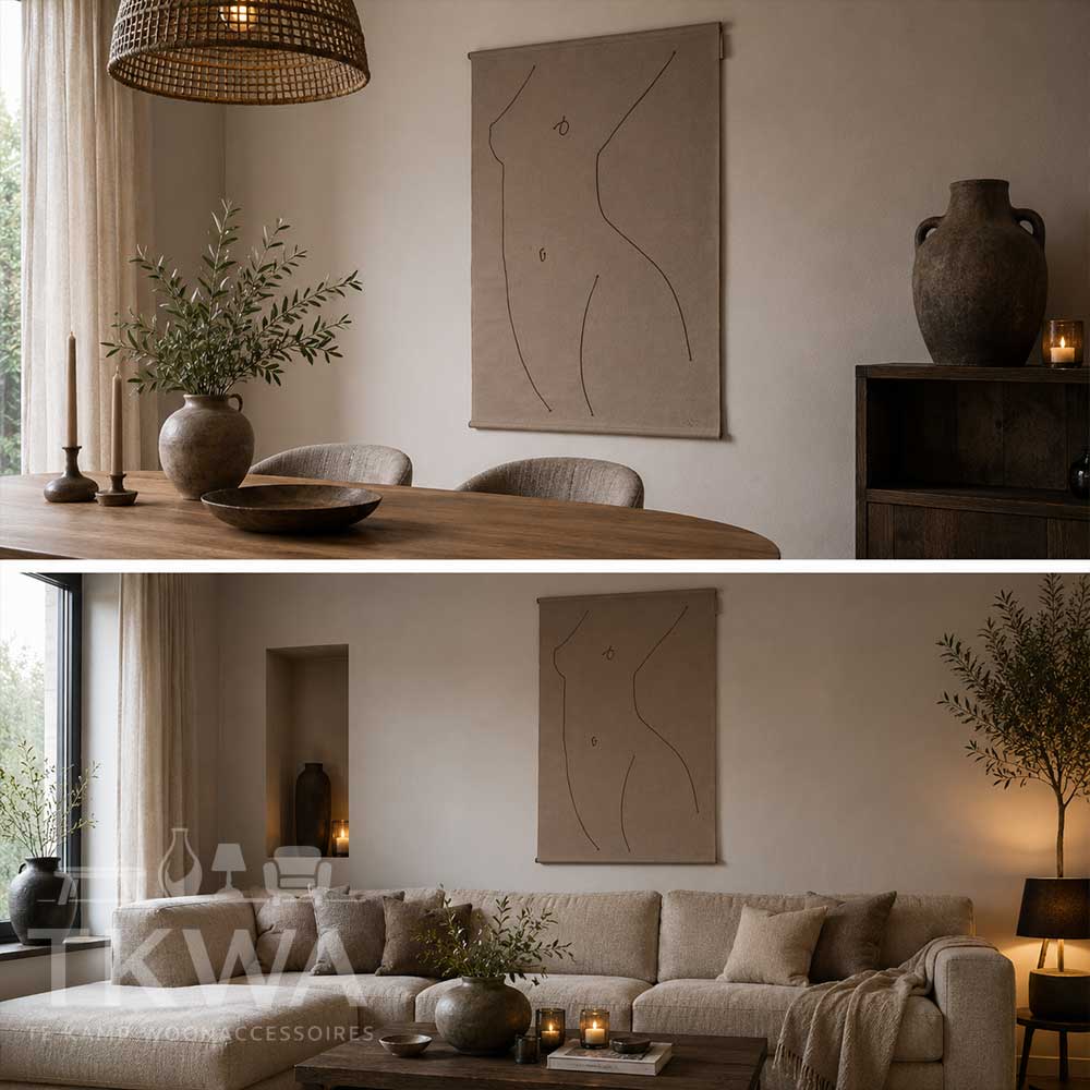 Wandkleed silhouet Woman by Sella Molenaar 147 cm