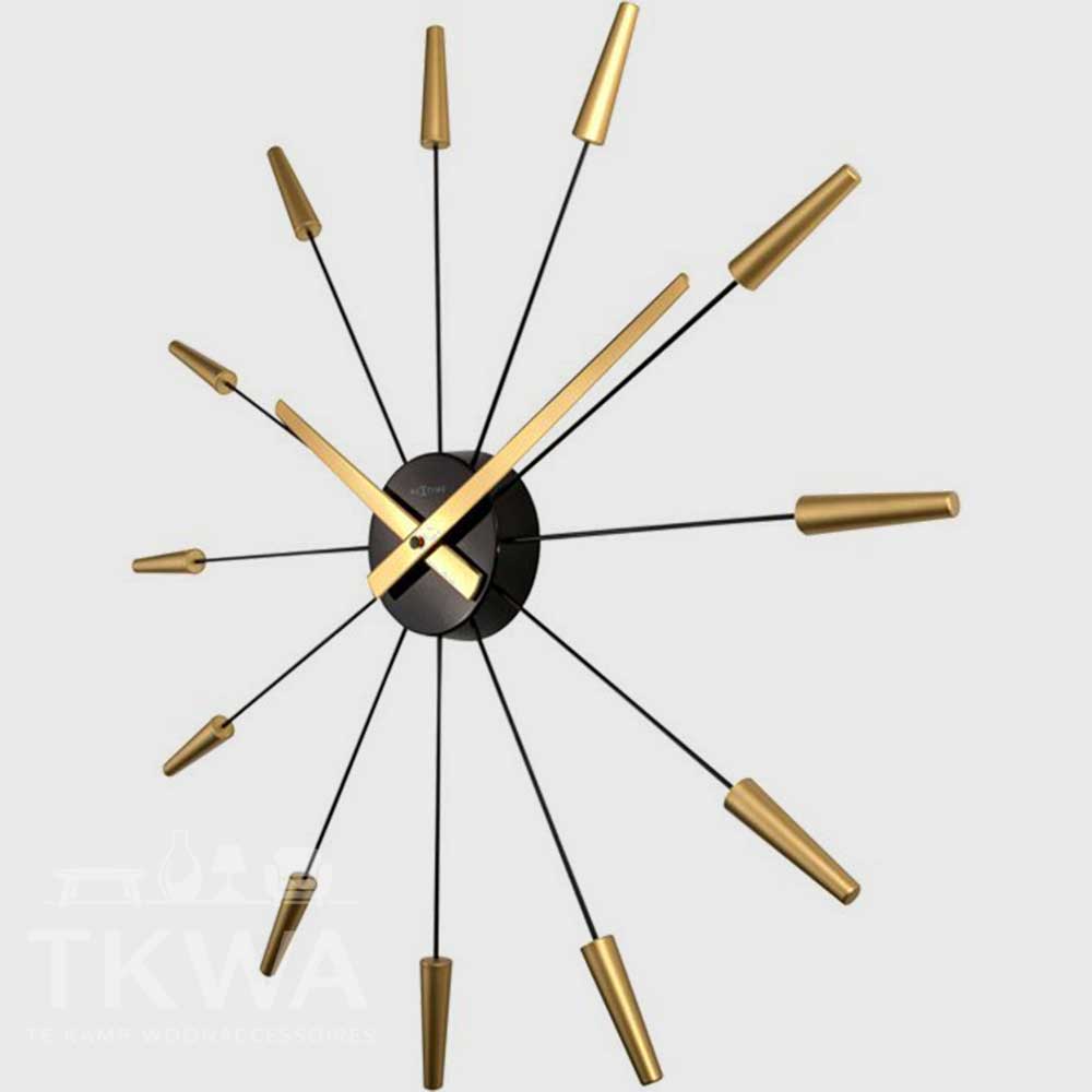 NeXtime Wandklok Goud 58cm