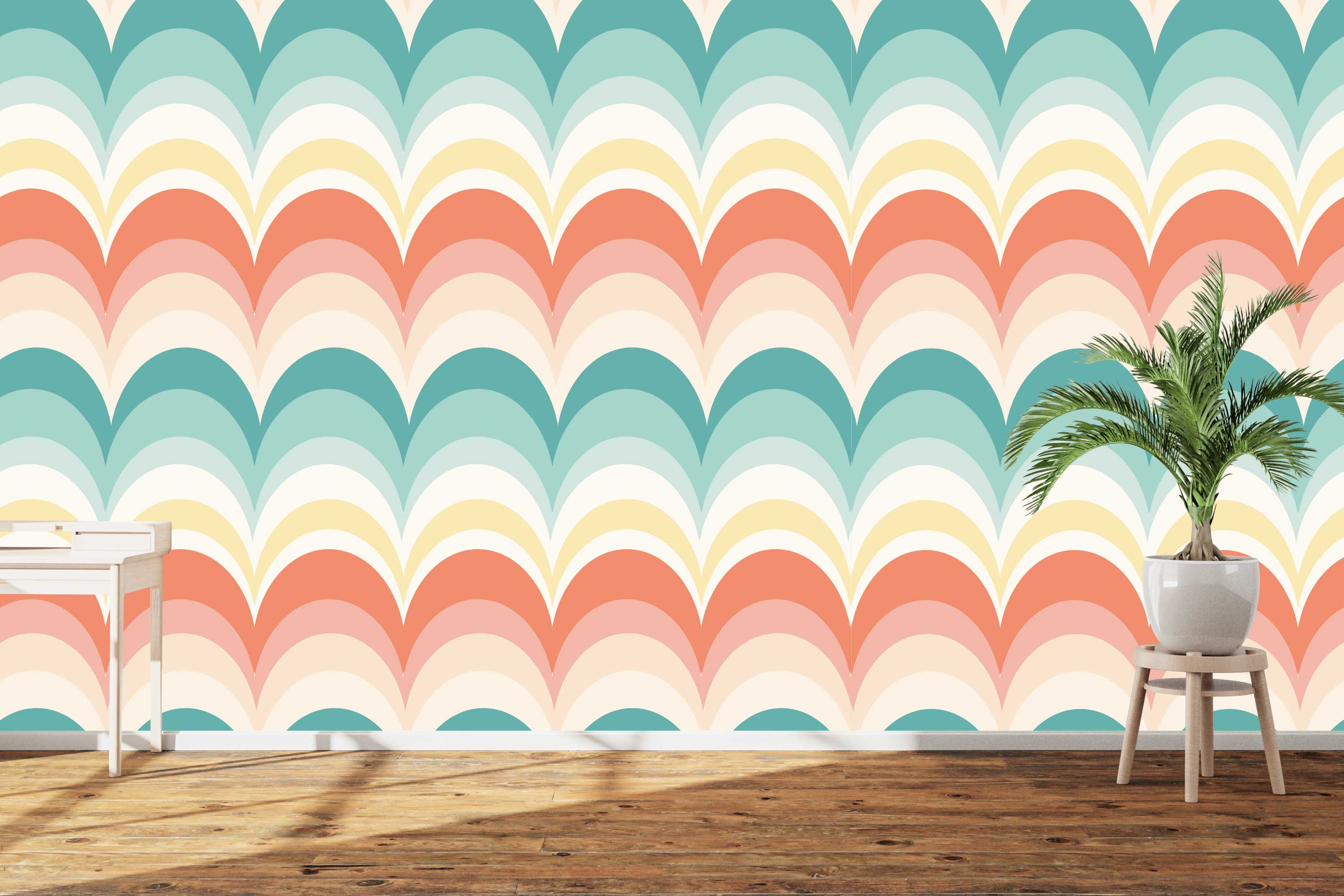 Naadloos fotobehang Retro pattern