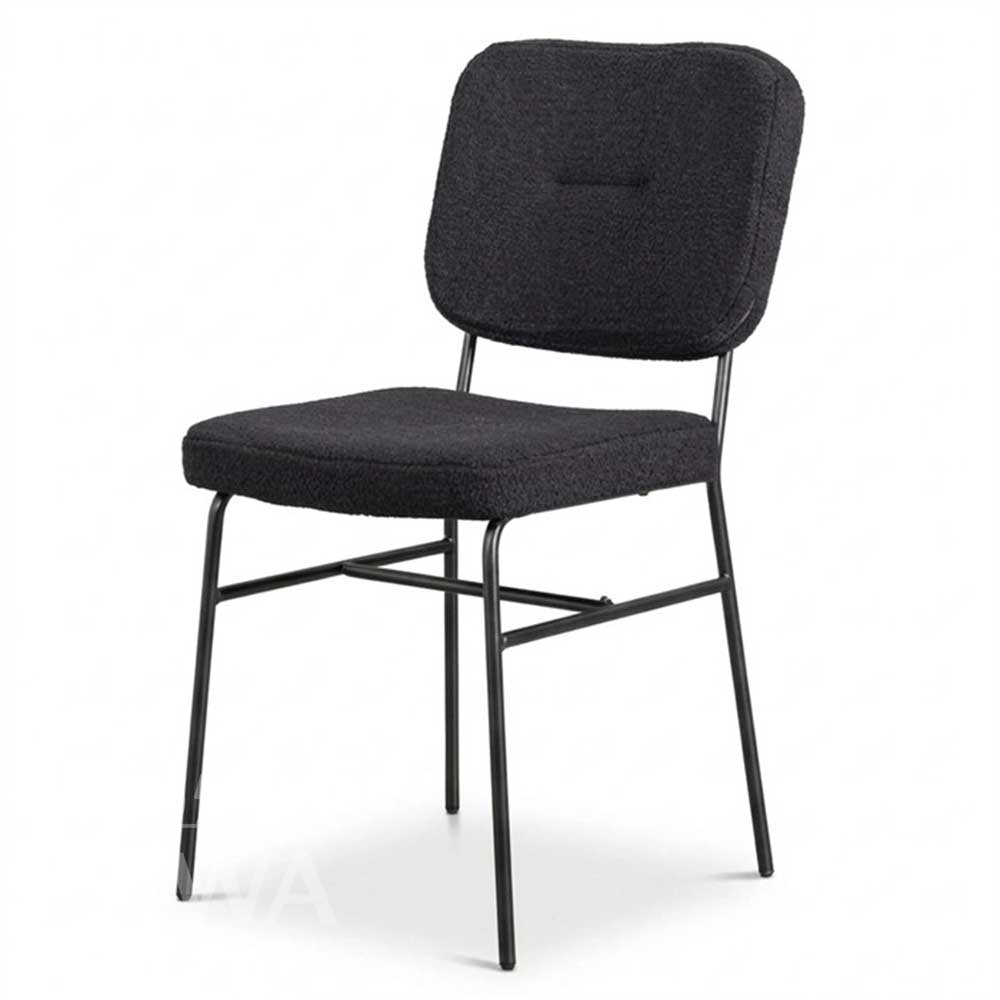 Stoffe eetkamerstoel zwart