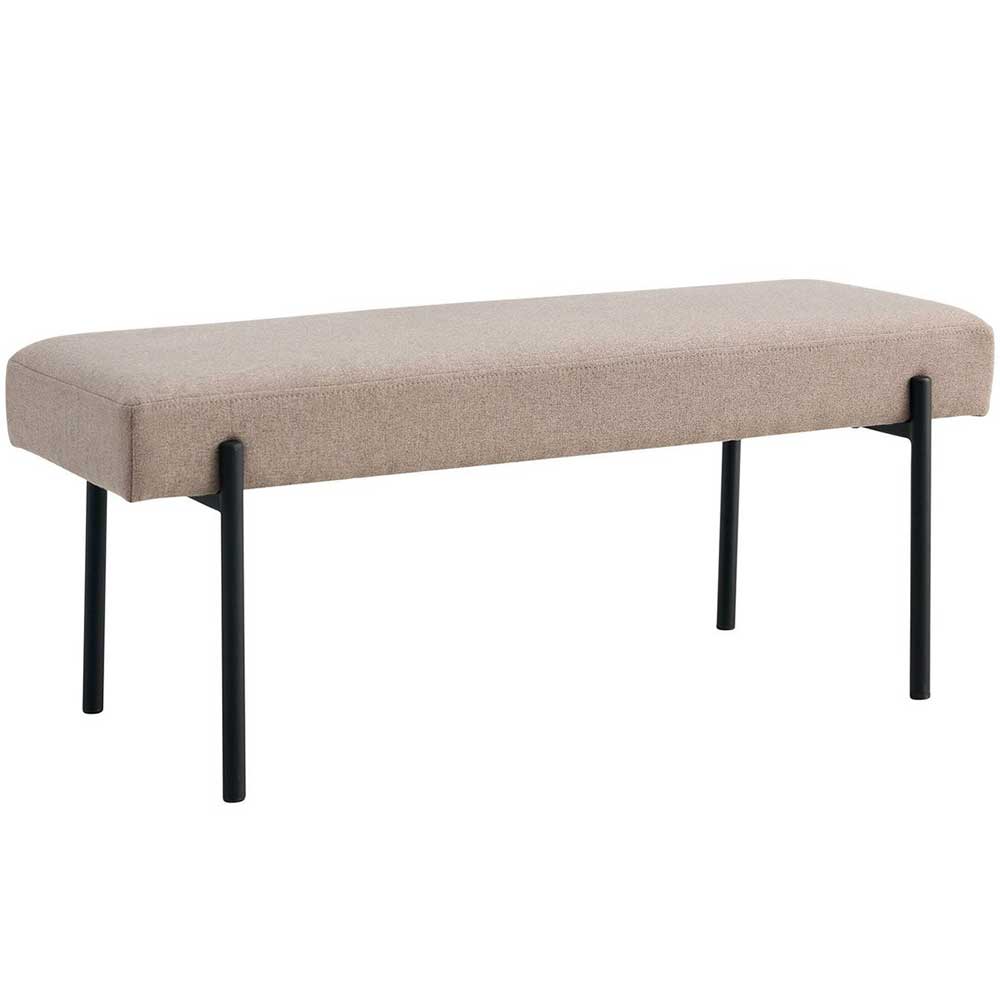 Swindon Bench - Bank, steen met zwarte poten, 100x36x42,5 cm