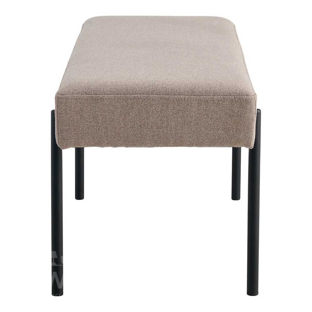 Swindon Bench - Bank, steen met zwarte poten, 100x36x42,5 cm